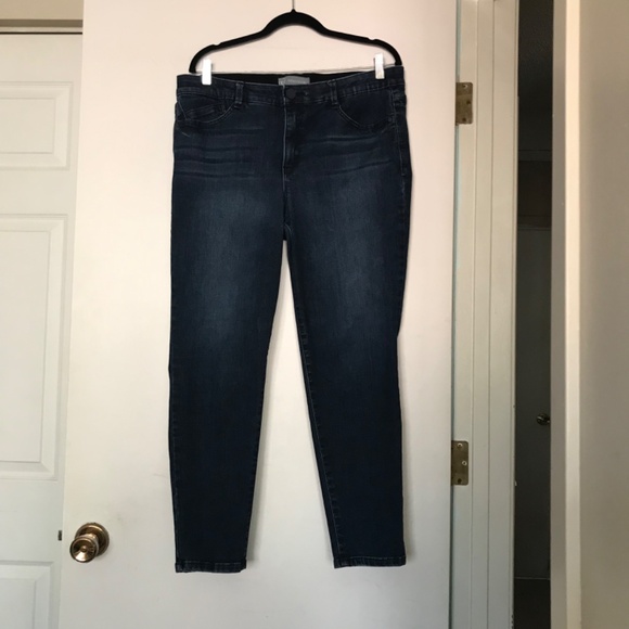 Wit & Wisdom Jeans Women’s 16 ‘Ab’Solution Dark Wash denim Skinny elastic waist - Picture 4 of 8